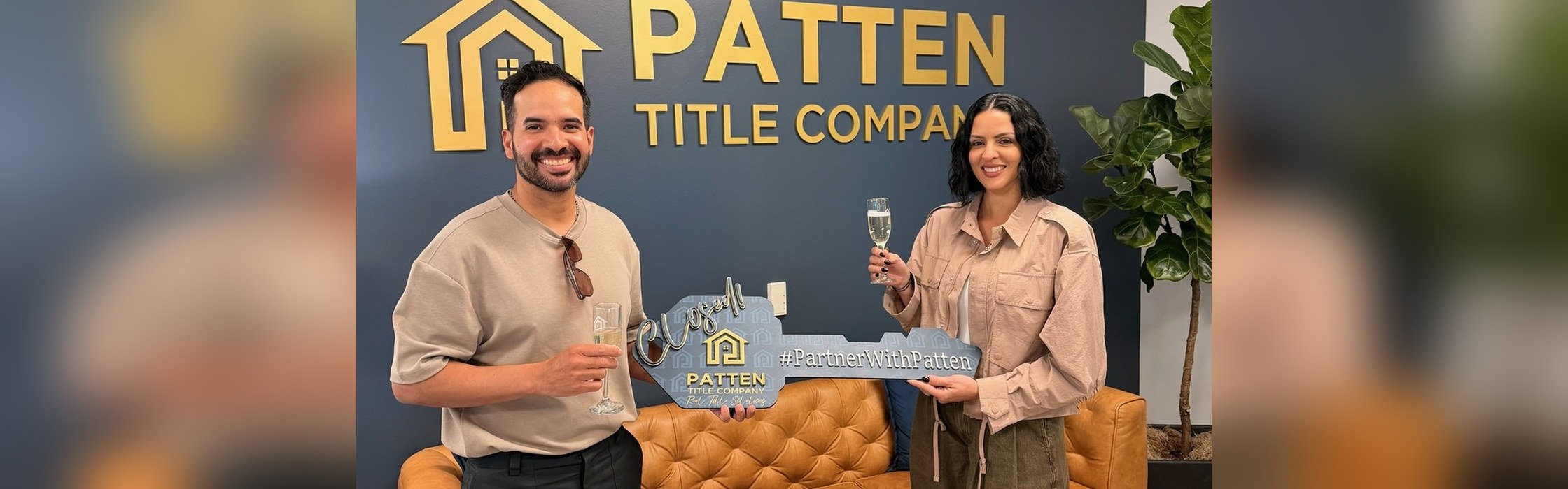 A closing celebration at Patten Title Company