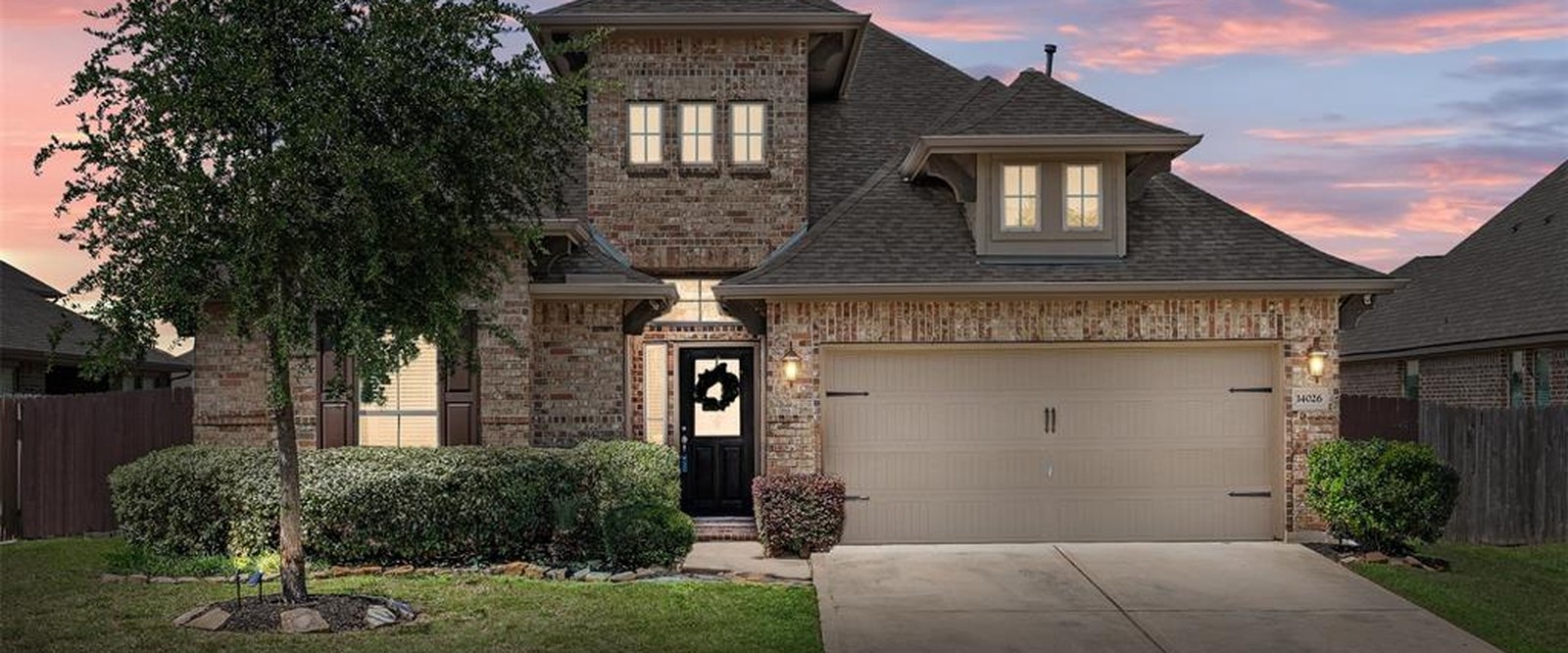 A north Houston home at twilight